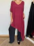 Vestido / Tunica Rosalia de gasa con strass bordó - comprar online