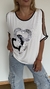 Remeron Triple Corazon blanco con bordes lurex de modal - Andra Urgat