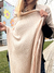 Bufandon de lana tejida con ochos en beige