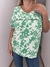 Blusa Isi de lino estampado fondo verde - comprar online