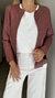 Campera Trinidad de gabardina con strass rosa oscuro - tienda online