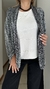 Blazer Bilbao de lurex negro tramado print