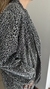 Blazer Bilbao de lurex negro tramado print - comprar online