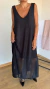 Vestido Romance B de macramé negro con vestido interno de modal - Andra Urgat