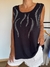 Imagen de Musculosa Sisi de modal con mini strasses negra