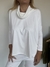 Poleron Diamante gamuzado blanco - comprar online