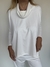 Poleron Diamante gamuzado blanco - tienda online