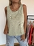 Musculosa Lola de lino elastizado verde - comprar online
