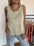 Musculosa Lola de lino elastizado verde - Andra Urgat
