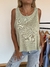 Musculosa Lola de lino elastizado verde
