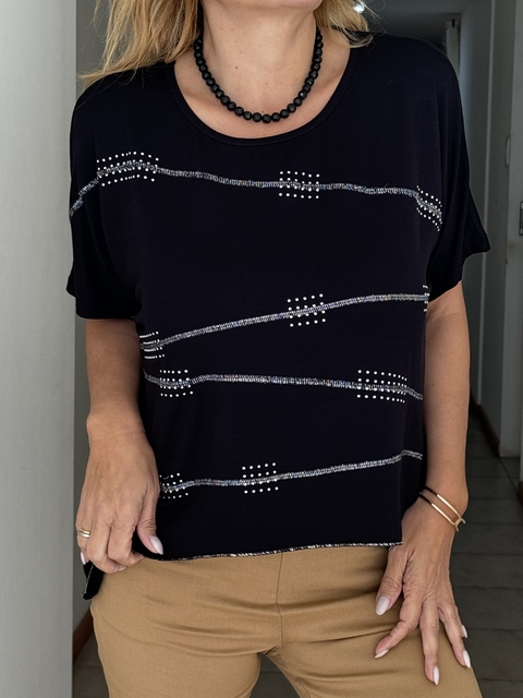 Remeron BAHÍA bi de modal con strass y brillos negra
