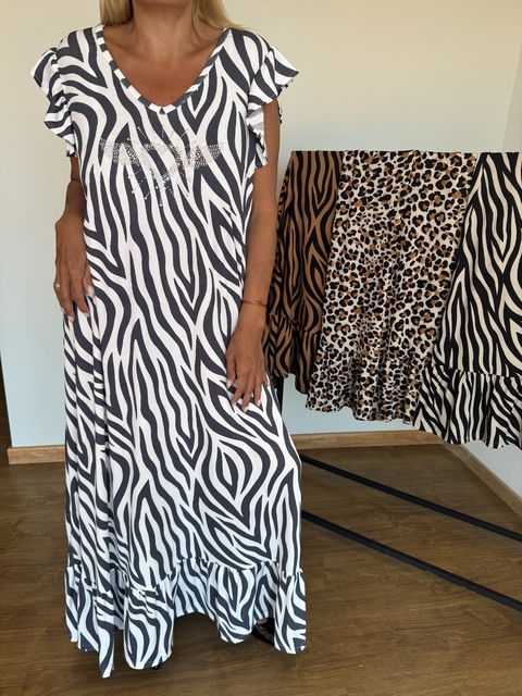 Vestido Bay B de morley elastizado con vuelos