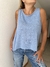 Imagen de Musculosa Lola de lino elastizado azulino