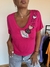 Remera de diseño modal fucsia besos - tienda online