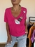 Remera de diseño modal fucsia besos - comprar online