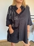 Camisola Asia de lino con strass premiun negra - comprar online