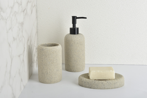 Set de Baño 100% Poliresina, marca La Bastilla® Neo | Diseño Harbin