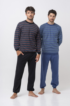Pijama de interlock rayado Art 765 - tienda online