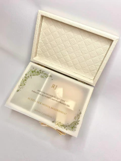 Caixa convite para casamento - Vicele Artesanatos