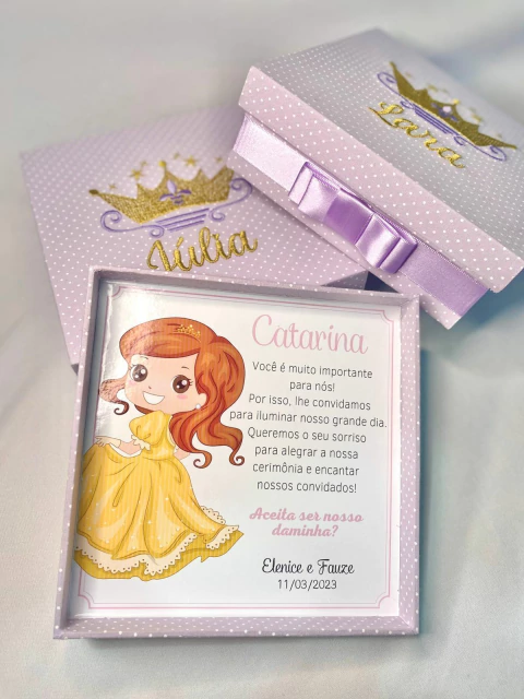 Caixa convite para dama/ pajem - comprar online