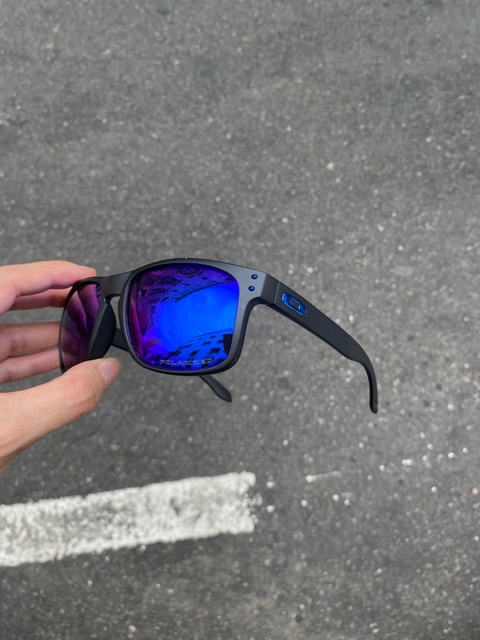 Holbrook preto lente azul
