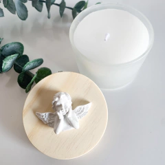 Vela Tampa de madeira Anjo na internet