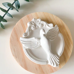 Quadro Redondo de Pinus 13cm - Medalha Espírito Santo na internet