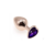 Plug Casiopea: metal dorado con corazón violeta | Small - comprar online