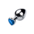 Gemini: plug metal con corazón azul | Small
