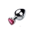 Plug metal con corazón rosa | Small