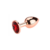 Plug metal gold con joya roja | Medium