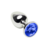 Plug metal con joya azul | Small