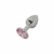 Plug Cygnus: metal con joya rosa | Small