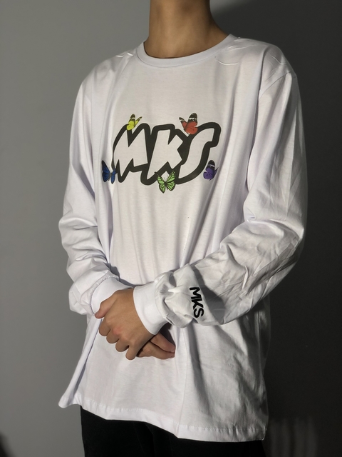 CAMISETA MANGA LONGA BUTTERFLY MKS LOGO