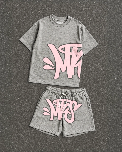 CONJUNTO CAMISETA PREMIUM E SHORT DE MOLETOM '' MKS STYLE SNY ROSE '' - comprar online