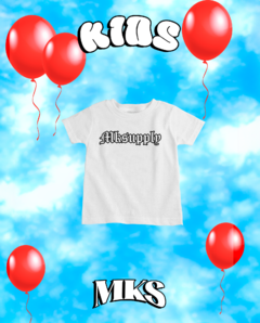 CAMISETA INFANTIL - MKS LETREIRO CANTERBURY PRETO