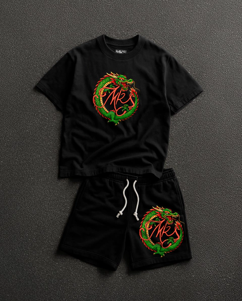 CONJUNTO CAMISETA PREMIUM E SHORT DE MOLETOM '' MKS DRAGÃO EDH '' - comprar online