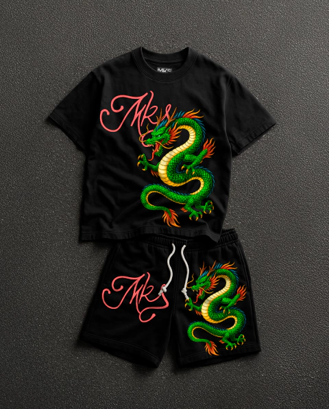 CONJUNTO CAMISETA PREMIUM E SHORT DE MOLETOM '' MKS DRAGÃO EDH GRANDE '' - comprar online
