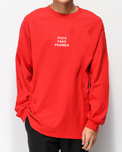 CAMISETA MANGA LONGA FUCK FAKE FRIENDS
