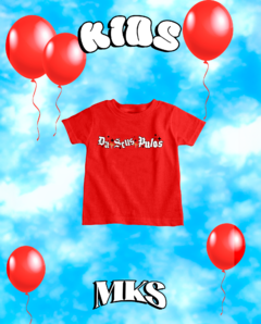 CAMISETA INFANTIL - DA SEUS PULOS LETREIRO PRETO E BRANCO