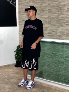 CONJUNTO CAMISETA PREMIUM E SHORTS TACTEL LEVE MKS FLAME PINK - MKS