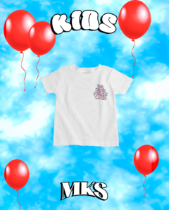 CAMISETA INFANTIL - DA SEUS PULOS RAIOS ROSA - ESTAMPA FRENTE E COSTAS - comprar online