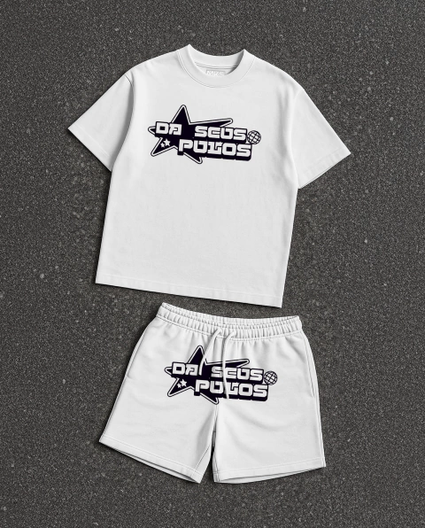 CONJUNTO CAMISETA PREMIUM E SHORT DE MOLETOM '' DA SEUS PULOS STAR 1 '' - comprar online