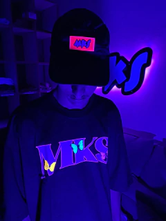 CAMISETA OVERSIZED PREMIUM MKS - TRIPPIN MKS BORBOLETA '' FLUORESCENTE UV ''
