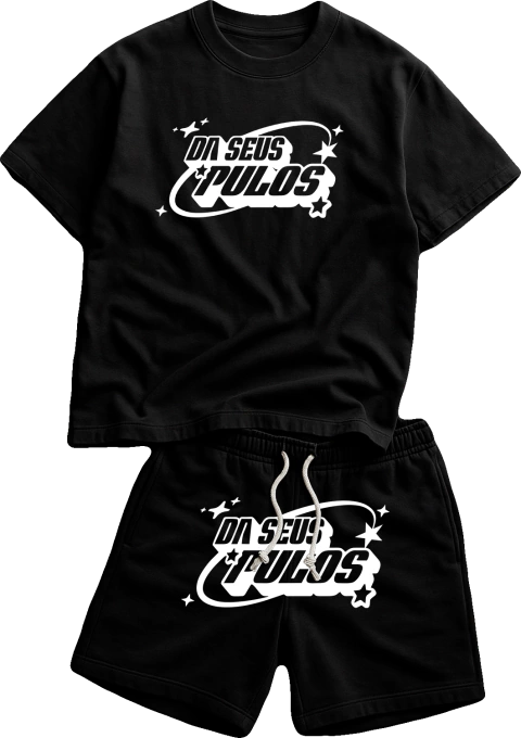 CONJUNTO CAMISETA PREMIUM E SHORT DE MOLETOM '' DA SEUS PULOS CIRCLE ST '' - comprar online