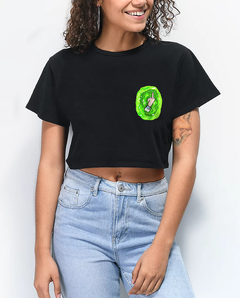 CROPPED RICK E MORTY '' RICK FUCK ''