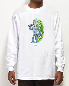 CAMISETA MANGA LONGA RICK MORTY ''RICK AND FUTURAMA''