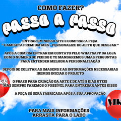 CAMISETA PREMIUM MKS - PERSONALIZE DO JEITO QUE DESEJAR (CHAMAR WHATSAPP APÓS A COMPRA) na internet