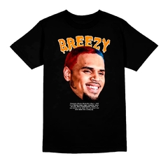 CAMISETA COMUM BREEZY CHRIS BROWN FACE
