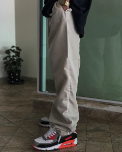 CALÇA DE TACTEL SIMPLES 2.0 BEGE - LOGO REFLETIVO - comprar online